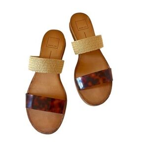 Dolce Vita Pace two strap tortoise shell sandals women’s 10
